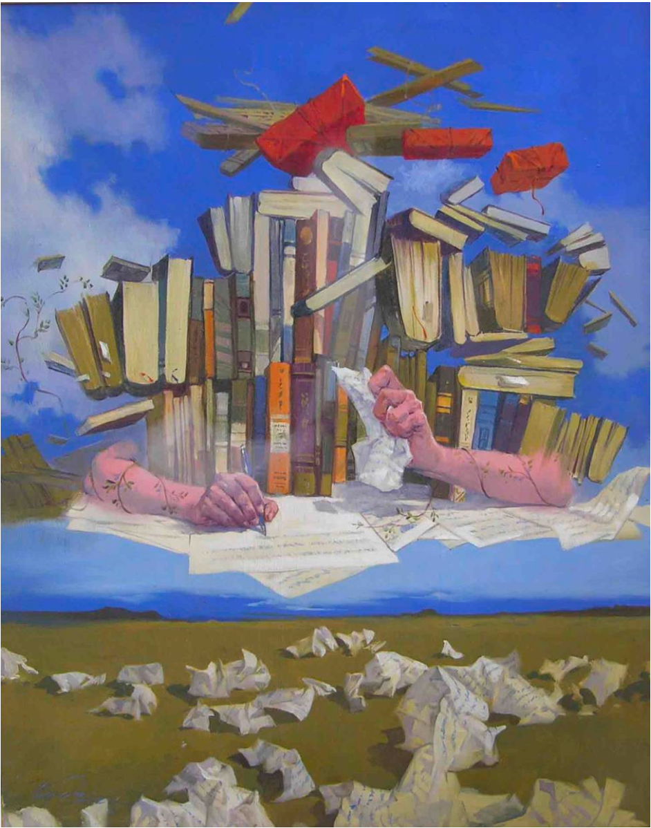 Vasudev Kamat - Oil on Canvas
