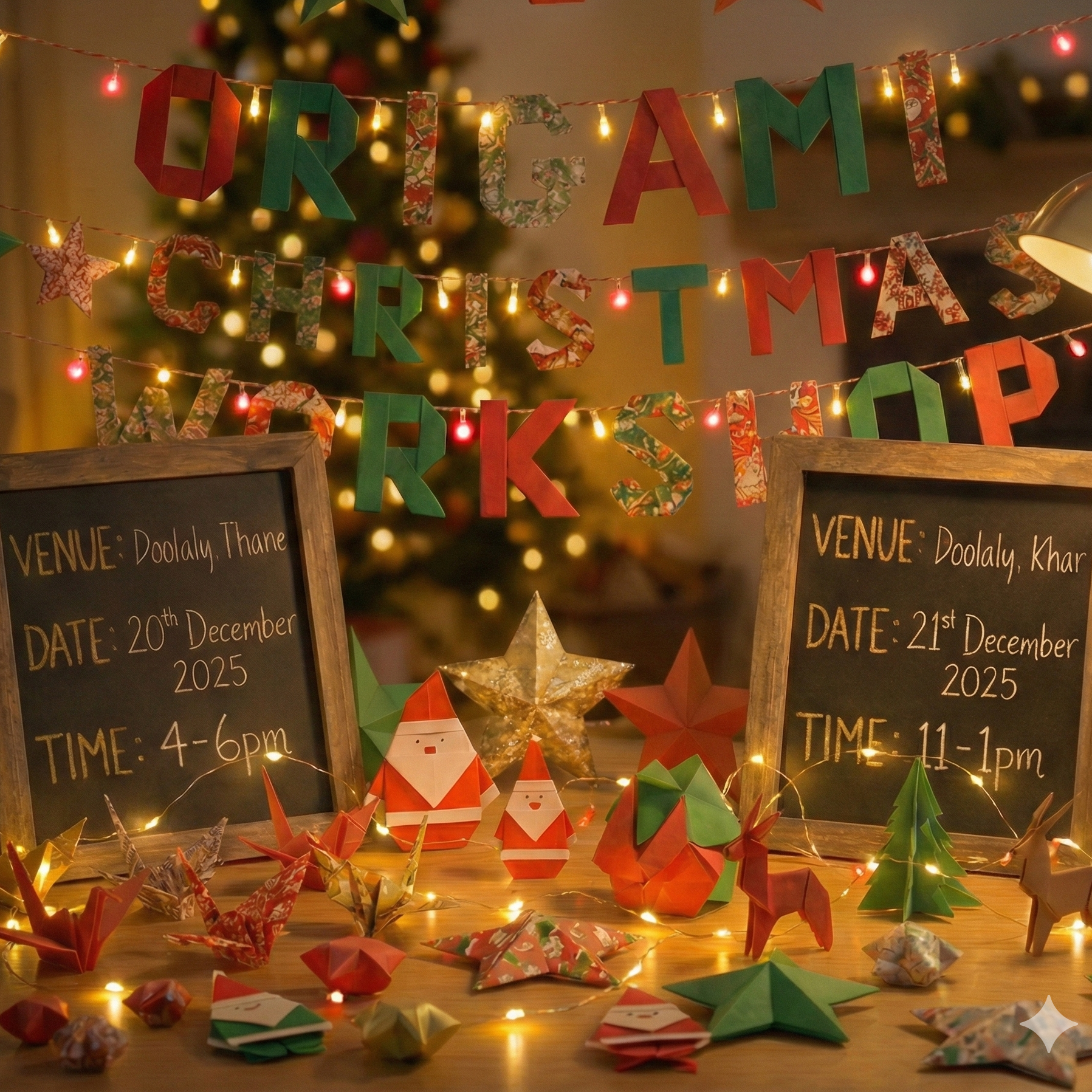Christmas Origami Workshop!